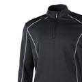 Black - Side - Rhino Mens Seville 1-4 Zip Midlayer Sports Top