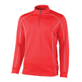 Red - Front - Rhino Mens Seville 1-4 Zip Midlayer Sports Top