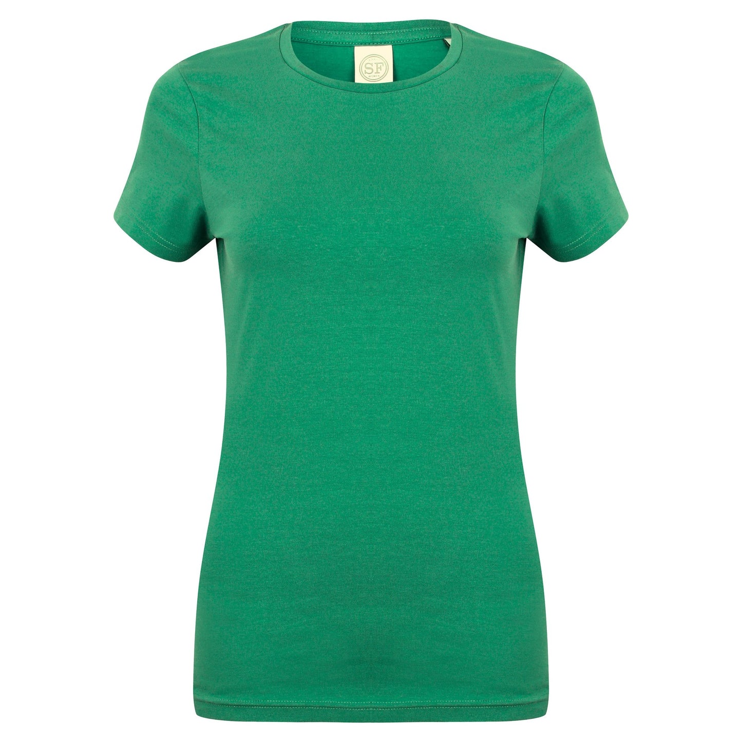 Green - Front - Skinni Fit Womens-Ladies Feel Good Stretch Short Sleeve T-Shirt