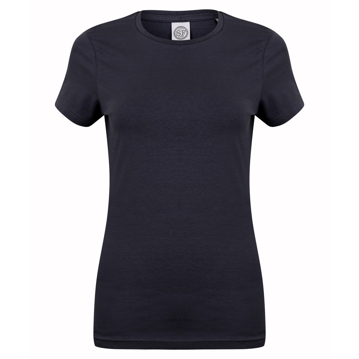 Navy - Front - Skinni Fit Womens-Ladies Feel Good Stretch Short Sleeve T-Shirt