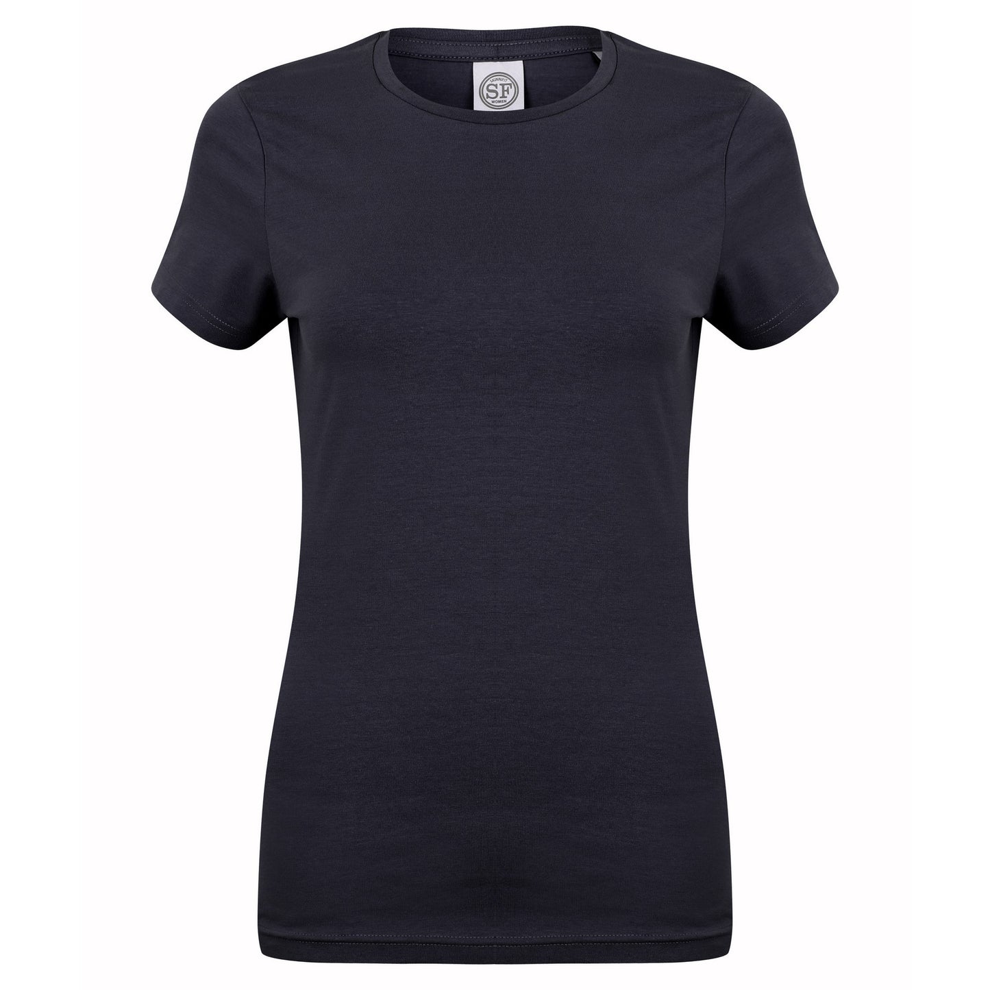 Navy - Front - Skinni Fit Womens-Ladies Feel Good Stretch Short Sleeve T-Shirt
