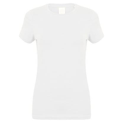 White - Front - Skinni Fit Womens-Ladies Feel Good Stretch Short Sleeve T-Shirt