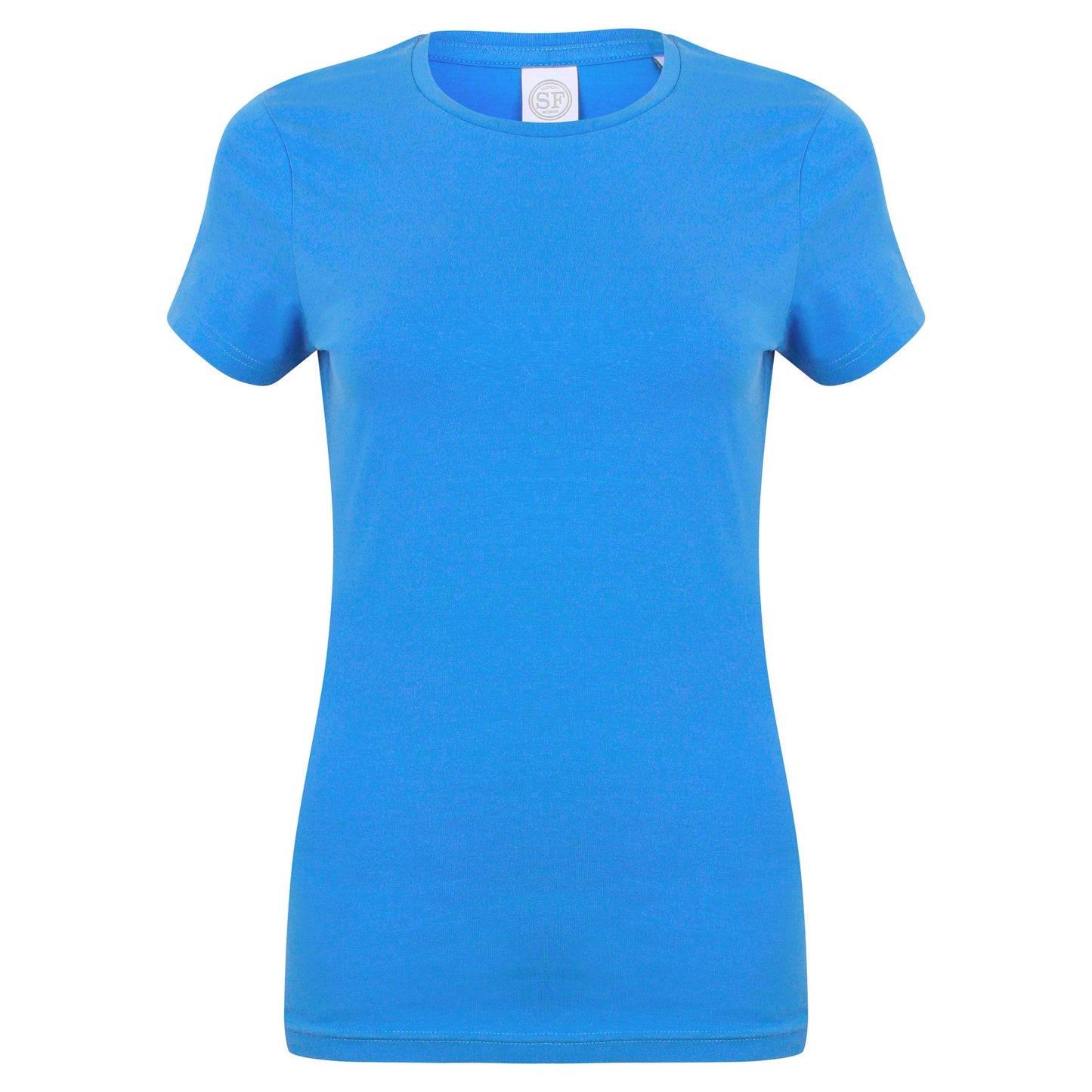 Heather Blue - Front - Skinni Fit Womens-Ladies Feel Good Stretch Short Sleeve T-Shirt