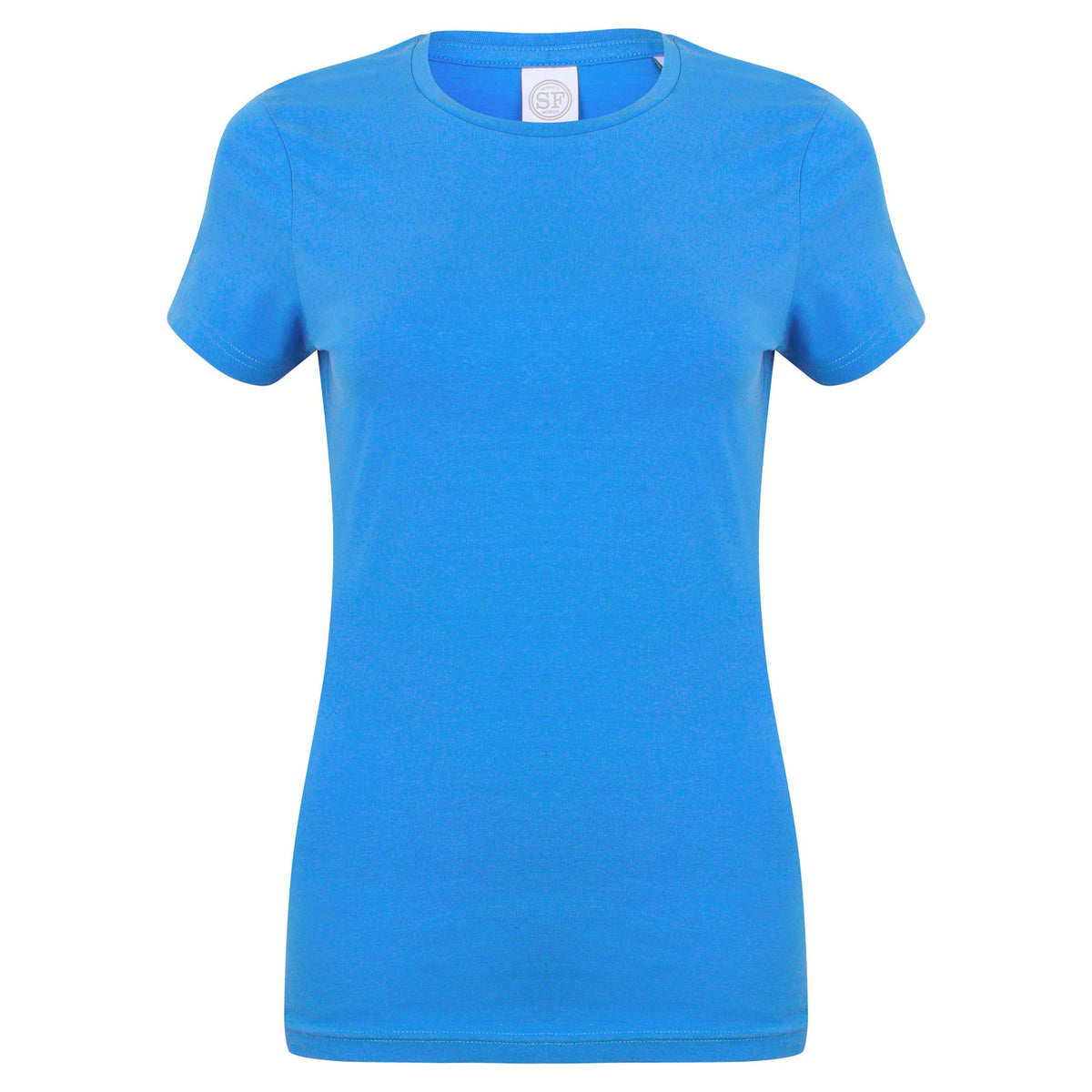 Heather Blue - Front - Skinni Fit Womens-Ladies Feel Good Stretch Short Sleeve T-Shirt