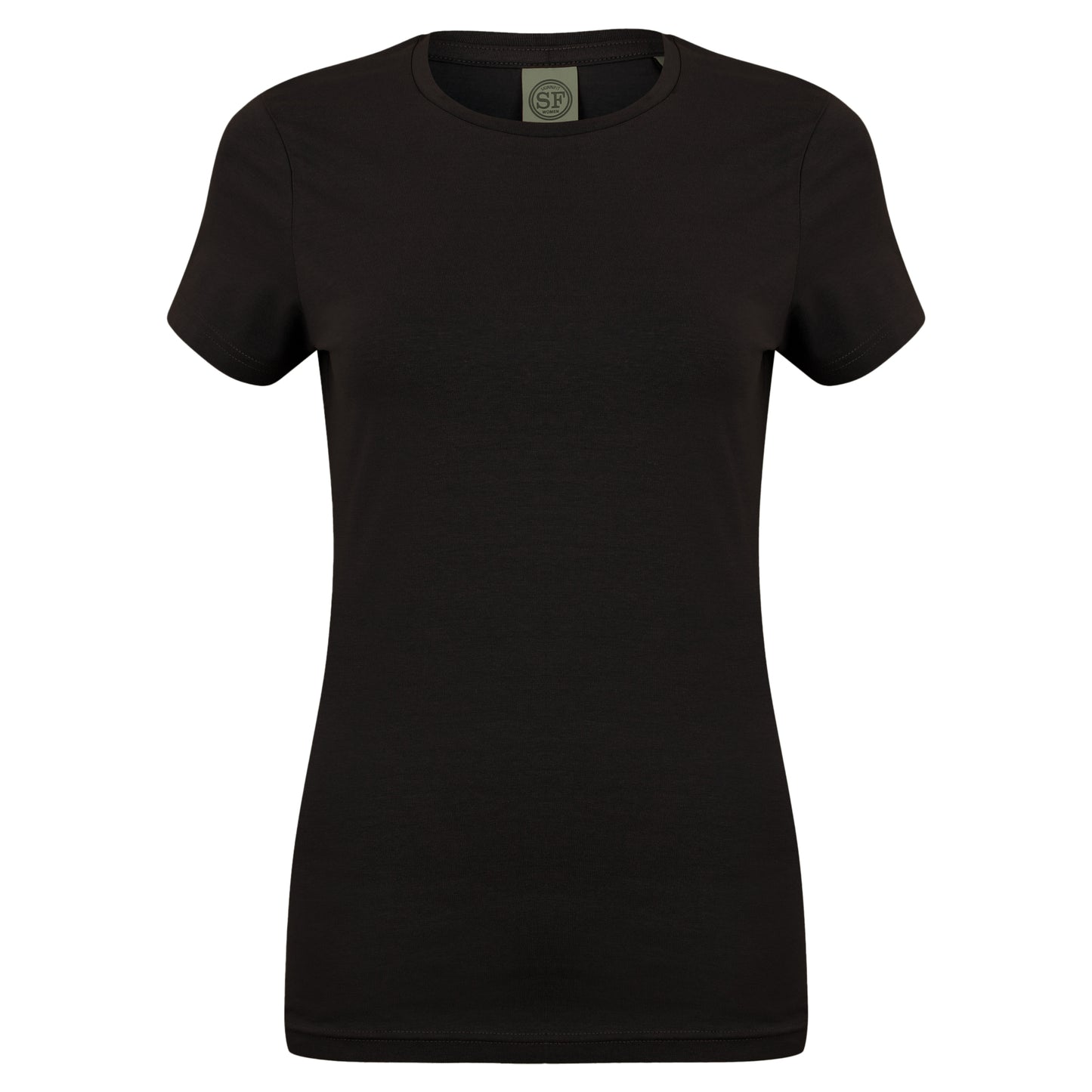 Black - Front - Skinni Fit Womens-Ladies Feel Good Stretch Short Sleeve T-Shirt