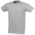 Heather Grey - Front - Skinni Fit Men Mens Feel Good Stretch Short Sleeve T-Shirt