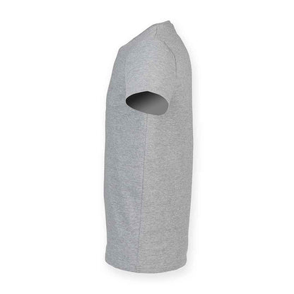 Heather Grey - Back - Skinni Fit Men Mens Feel Good Stretch Short Sleeve T-Shirt