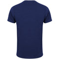 Heather Navy - Back - Skinni Fit Men Mens Feel Good Stretch Short Sleeve T-Shirt