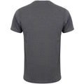 Heather Charcoal - Back - Skinni Fit Men Mens Feel Good Stretch Short Sleeve T-Shirt