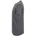 Heather Charcoal - Side - Skinni Fit Men Mens Feel Good Stretch Short Sleeve T-Shirt