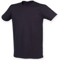 Navy - Front - Skinni Fit Men Mens Feel Good Stretch Short Sleeve T-Shirt