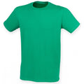 Green - Front - Skinni Fit Men Mens Feel Good Stretch Short Sleeve T-Shirt