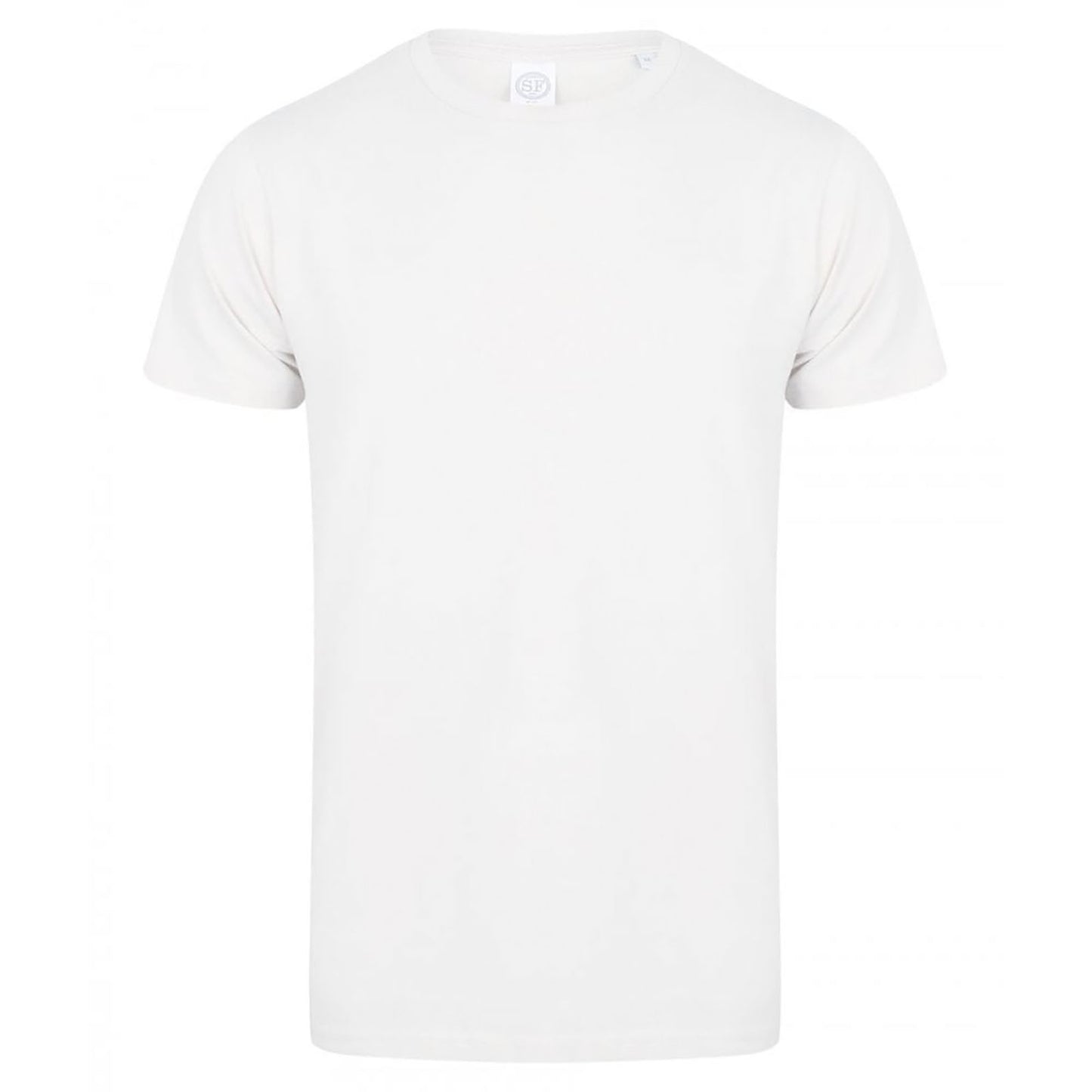 White - Front - Skinni Fit Men Mens Feel Good Stretch V-neck Short Sleeve T-Shirt