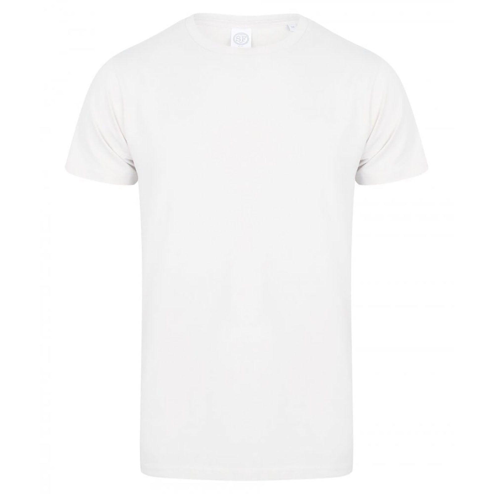 White - Front - Skinni Fit Men Mens Feel Good Stretch V-neck Short Sleeve T-Shirt