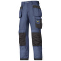 Navy- Black - Front - Snickers Mens Ripstop Workwear Trousers