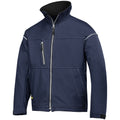 Navy - Front - Snickers Mens Profiling Soft Shell Workwear Jacket