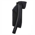 Black - Side - Tombo Teamsport Unisex Lightweight Running Hoodie With Reflective Tape