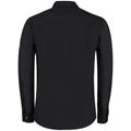 Black - Back - Kustom Kit Mens Mandarin Collar Fitted Long Sleeve Corporate Shirt