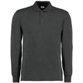 Graphite - Front - Kustom Kit Mens Pique Long Sleeve Polo Shirt