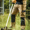 Khaki- Black - Back - Dickies Mens Everyday Durable Cargo Pocket Work Trousers