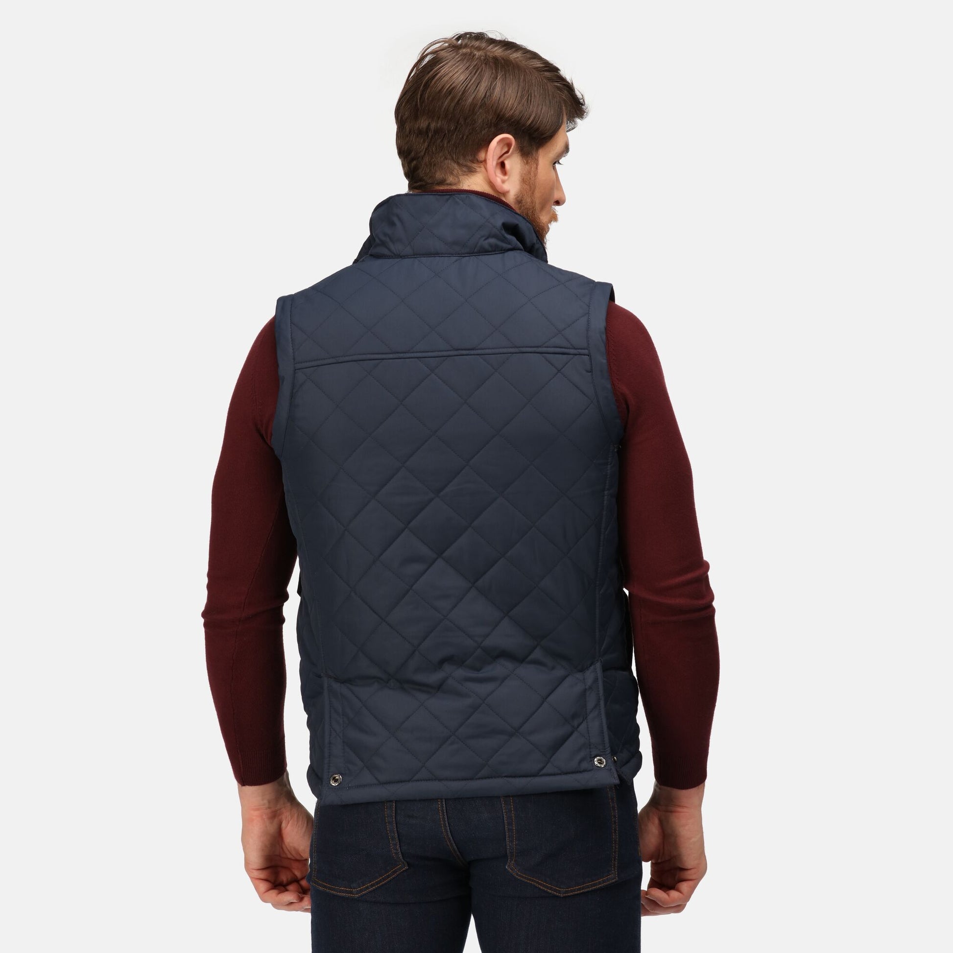 Navy - Back - Regatta Mens Tyler Sleeveless Bodywarmer-Gilet