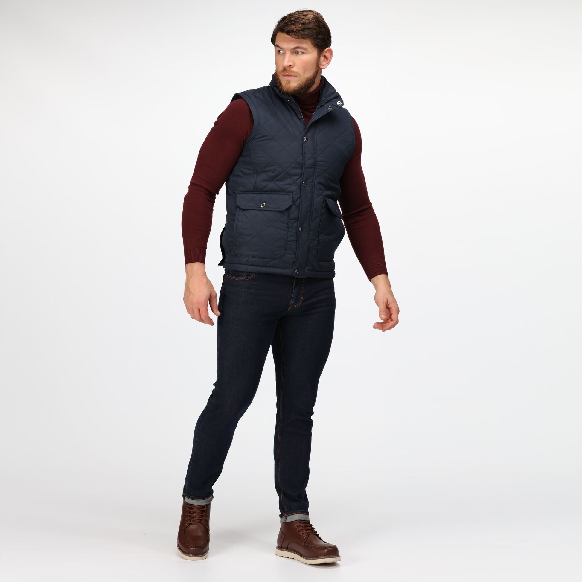 Navy - Lifestyle - Regatta Mens Tyler Sleeveless Bodywarmer-Gilet