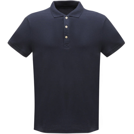 Navy - Front - Regatta Classic Mens 65-35 Short Sleeve Polo Shirt