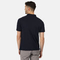 Navy - Side - Regatta Classic Mens 65-35 Short Sleeve Polo Shirt