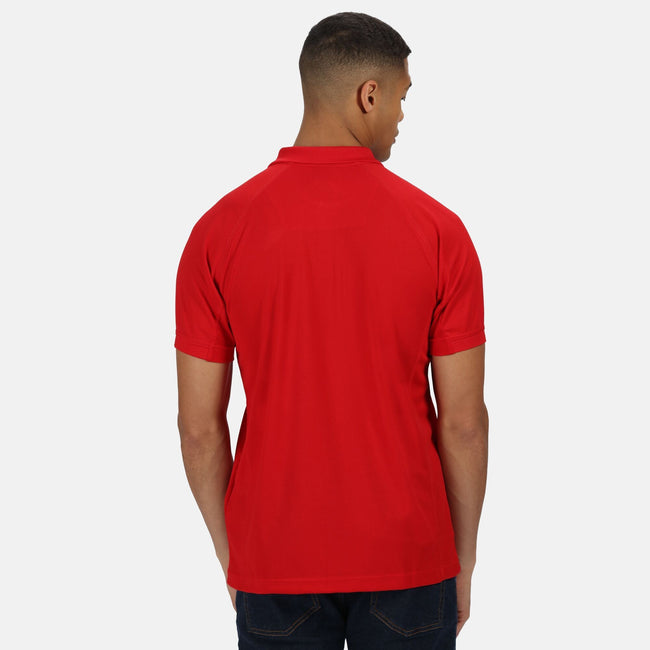 Classic Red - Side - Regatta Hardwear Mens Coolweave Short Sleeve Polo Shirt