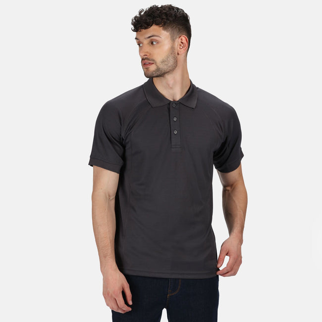 Iron - Back - Regatta Hardwear Mens Coolweave Short Sleeve Polo Shirt