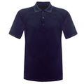 Navy - Front - Regatta Hardwear Mens Coolweave Short Sleeve Polo Shirt