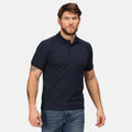 Navy - Back - Regatta Hardwear Mens Coolweave Short Sleeve Polo Shirt