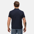 Navy - Side - Regatta Hardwear Mens Coolweave Short Sleeve Polo Shirt