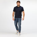Navy - Lifestyle - Regatta Hardwear Mens Coolweave Short Sleeve Polo Shirt