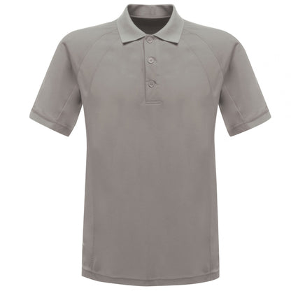 Silver Grey - Front - Regatta Hardwear Mens Coolweave Short Sleeve Polo Shirt