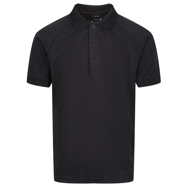 Black - Front - Regatta Hardwear Mens Coolweave Short Sleeve Polo Shirt
