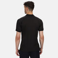 Black - Side - Regatta Hardwear Mens Coolweave Short Sleeve Polo Shirt