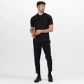 Black - Lifestyle - Regatta Hardwear Mens Coolweave Short Sleeve Polo Shirt