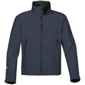 Navy- Black - Front - Stormtech Mens Cruise Softshell Jacket