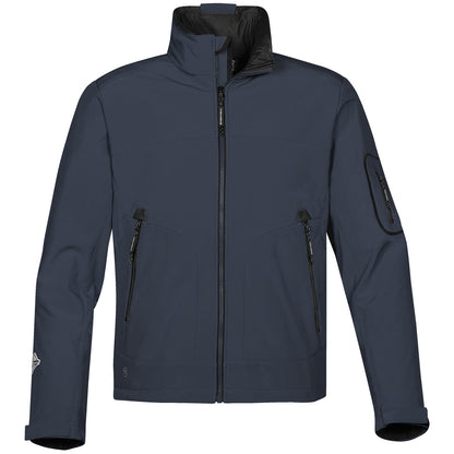 Navy- Black - Front - Stormtech Mens Cruise Softshell Jacket