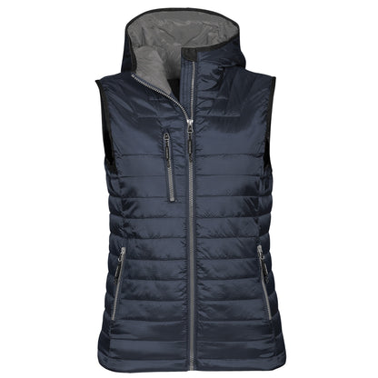 Navy- Charcoal - Front - Stormtech Womens Gravity Thermal Vest-Gilet
