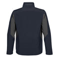 Navy- Granite - Back - Stormtech Mens Pulse Softshell Jacket