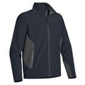 Navy- Granite - Side - Stormtech Mens Pulse Softshell Jacket