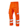 Orange - Back - Yoko Mens Hi Vis Polycotton Cargo Trousers With Knee Pad Pockets