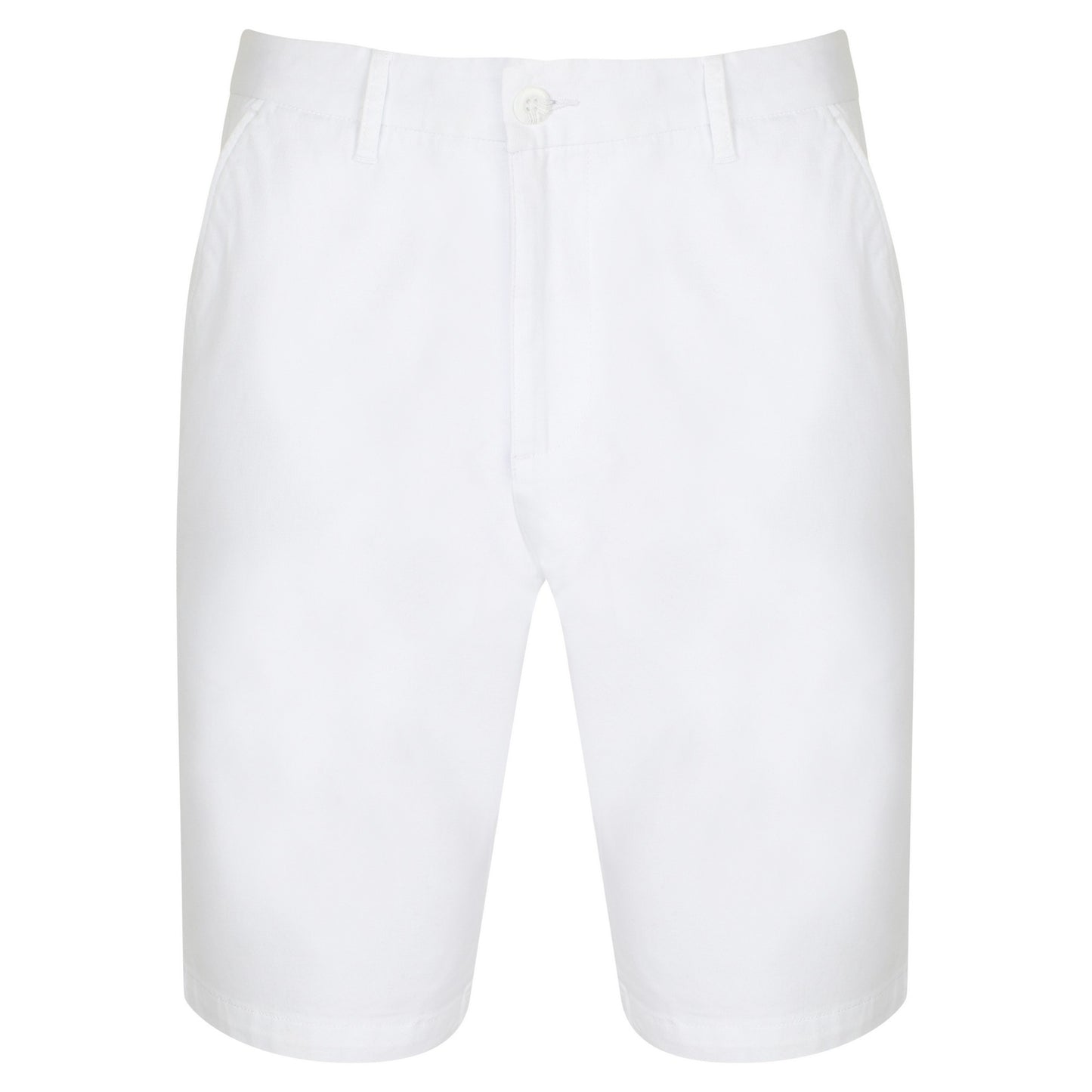 White - Front - Front Row Womens-Ladies Cotton Rich Stretch Chino Shorts