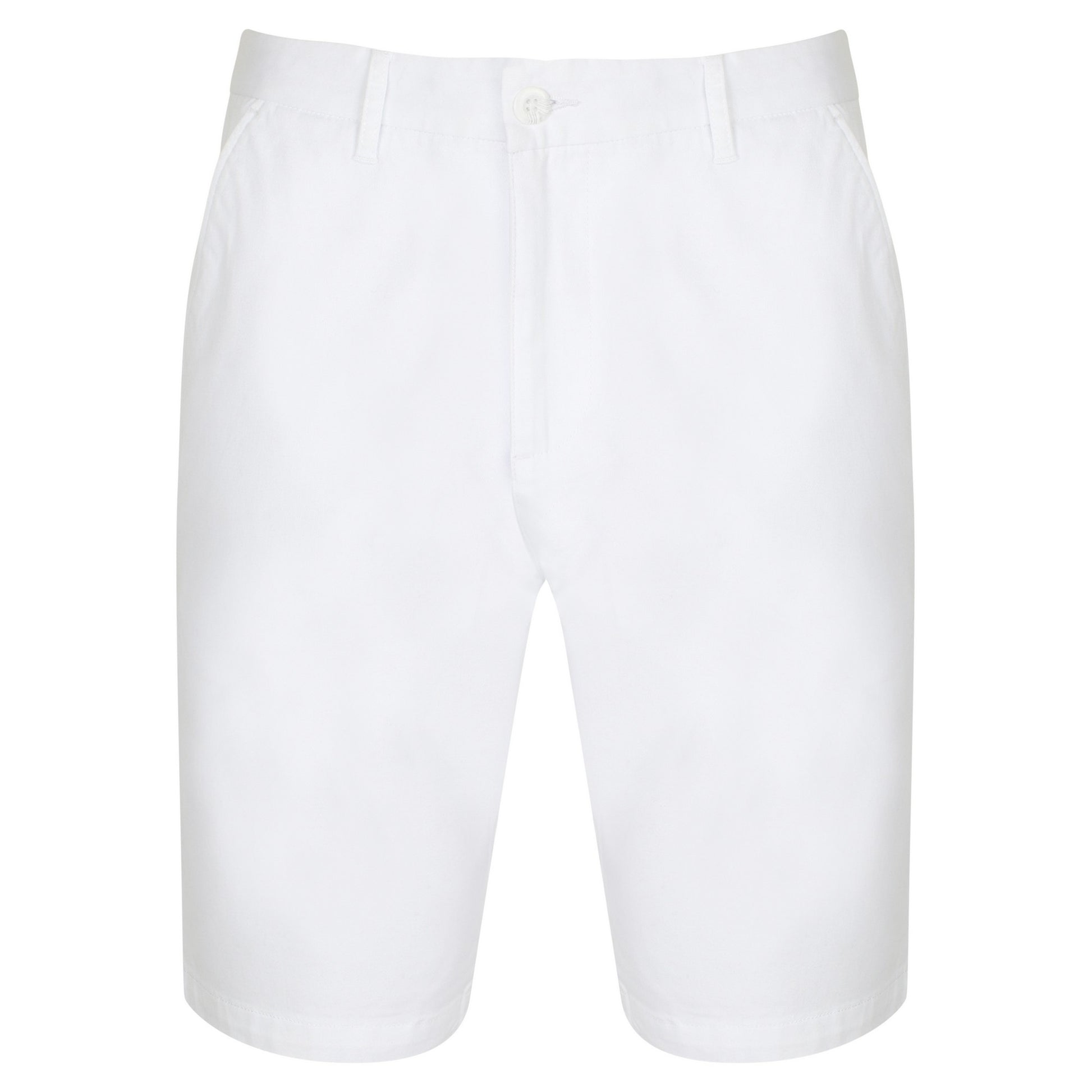 White - Front - Front Row Womens-Ladies Cotton Rich Stretch Chino Shorts