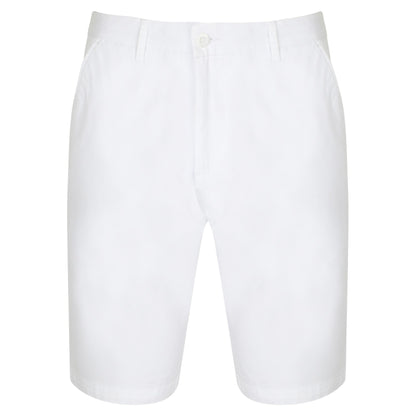 White - Front - Front Row Womens-Ladies Cotton Rich Stretch Chino Shorts