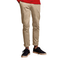 Stone - Side - Front Row Mens Cotton Rich Stretch Chino Trousers