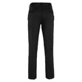 Black - Back - Front Row Mens Cotton Rich Stretch Chino Trousers