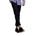 Navy - Side - Front Row Mens Cotton Rich Stretch Chino Trousers